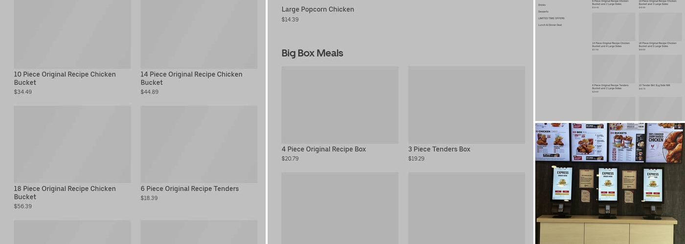 KFC Menu