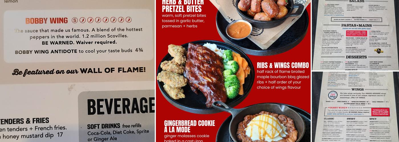 WINGS Quesnel Menu