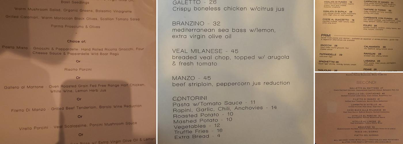 Carisma Menu