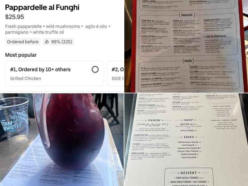 Ferro Bar & Cafe Menu