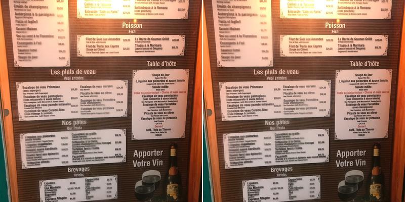 Chez Ennio Menu