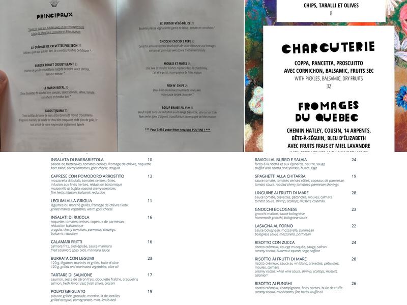 Resto Le Polisson Menu