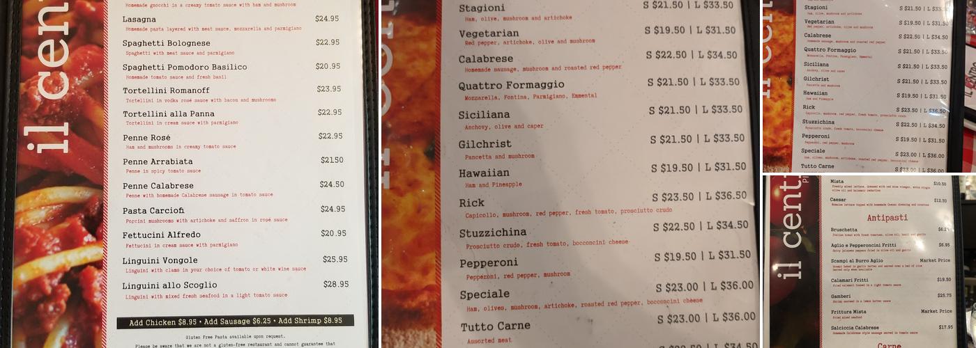 Il Centro Menu