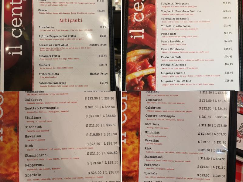 Il Centro Menu