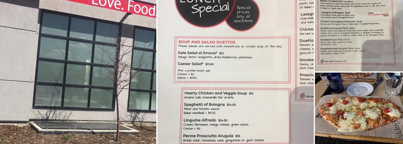 Pacini Calgary Southeast Menu