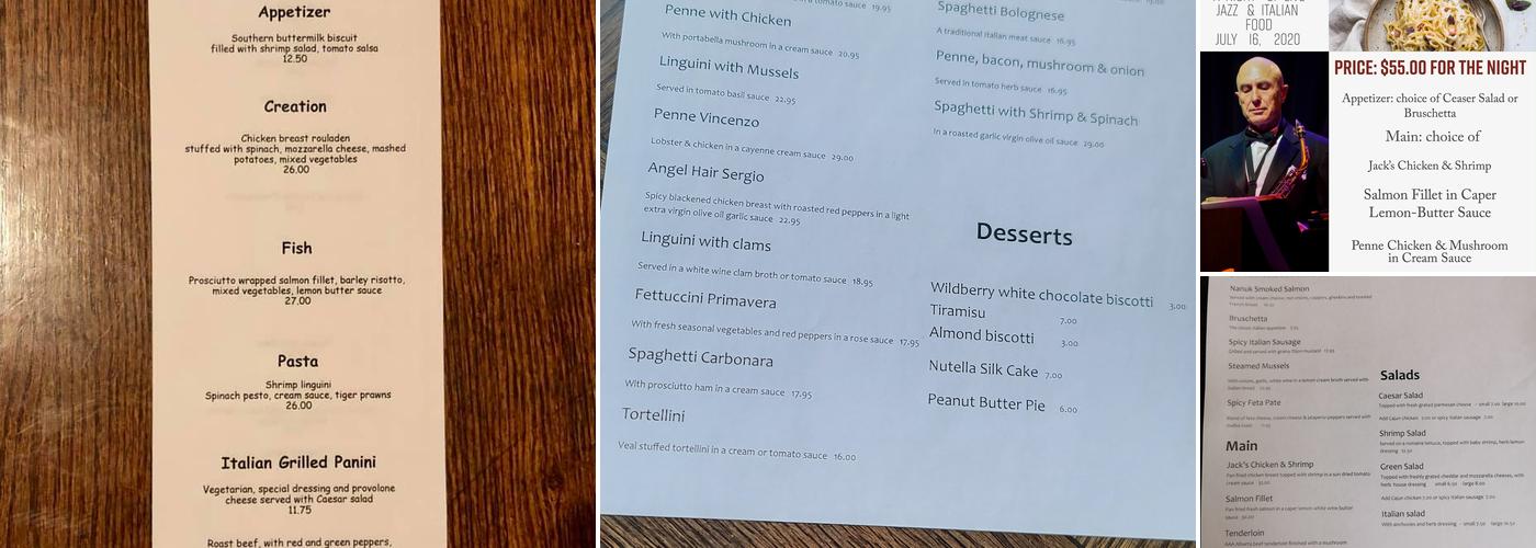 Rigoletto's Menu