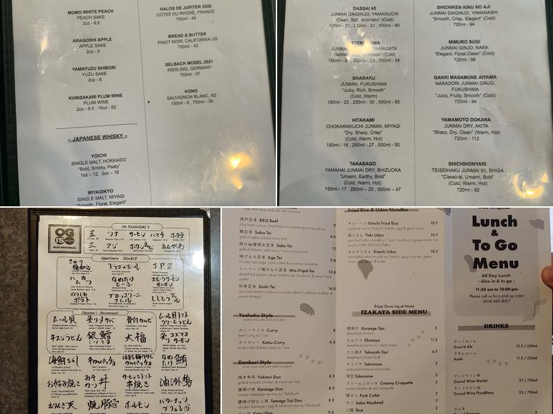 Guu Original Thurlow Menu