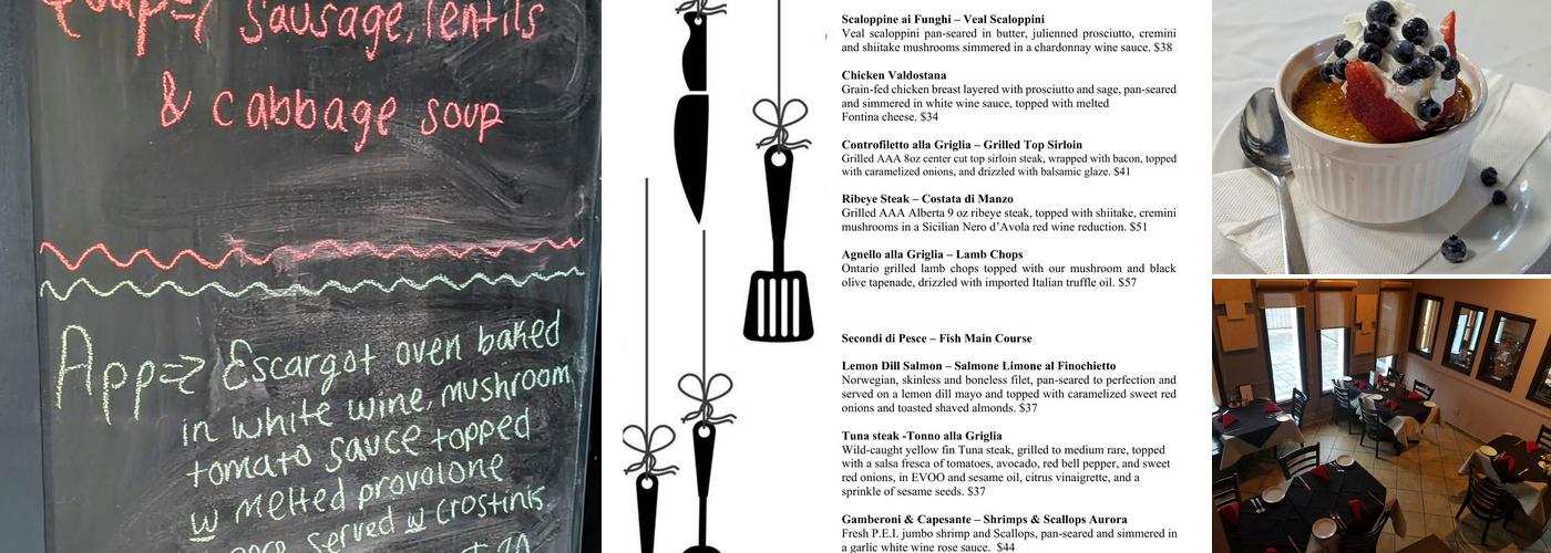 Bella Vita Cucina Menu