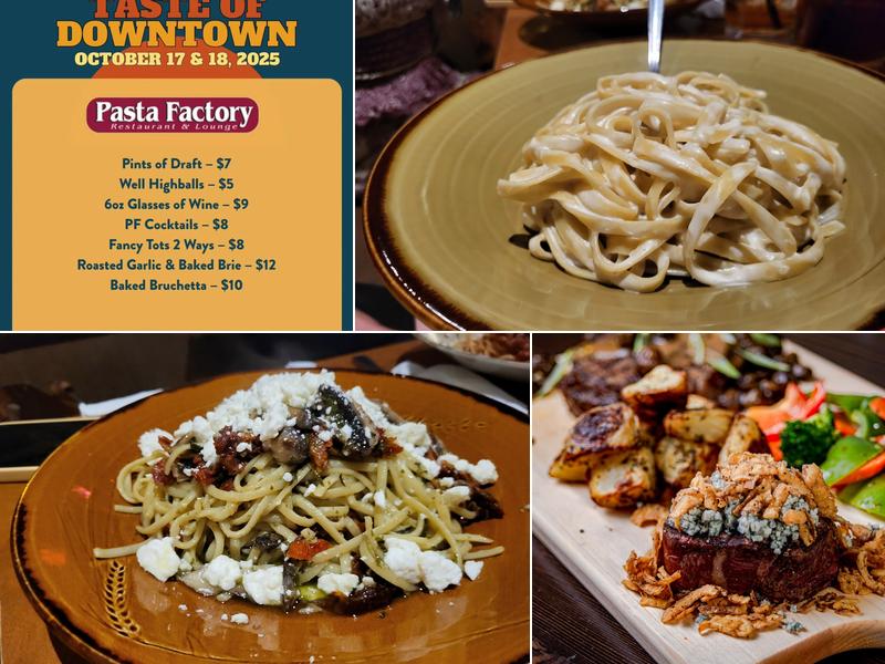 Pasta Factory Menu