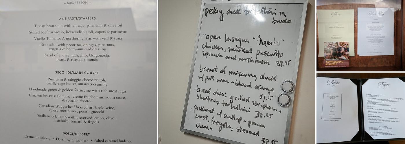 Il Falcone Restaurant Menu