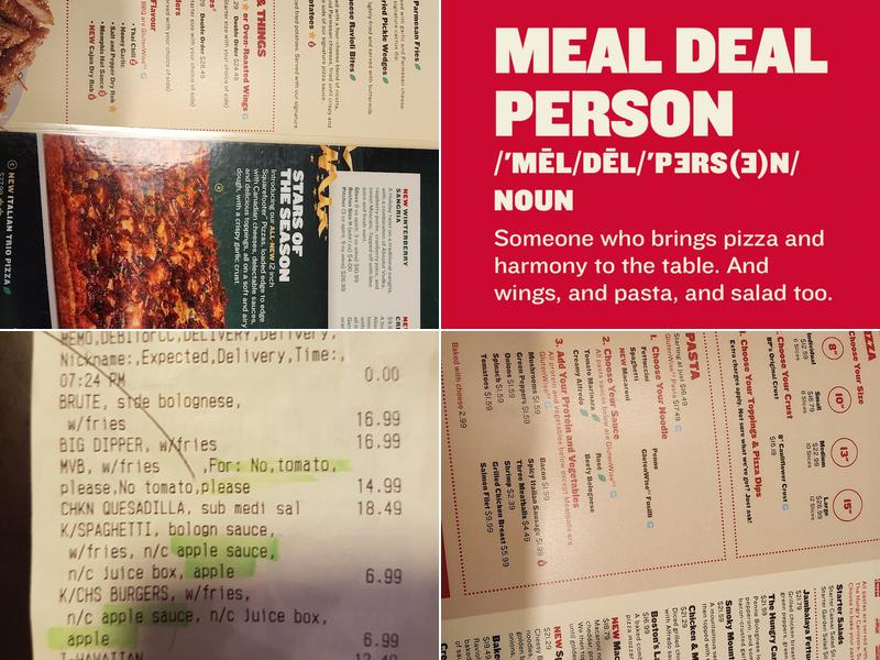 Boston Pizza Menu