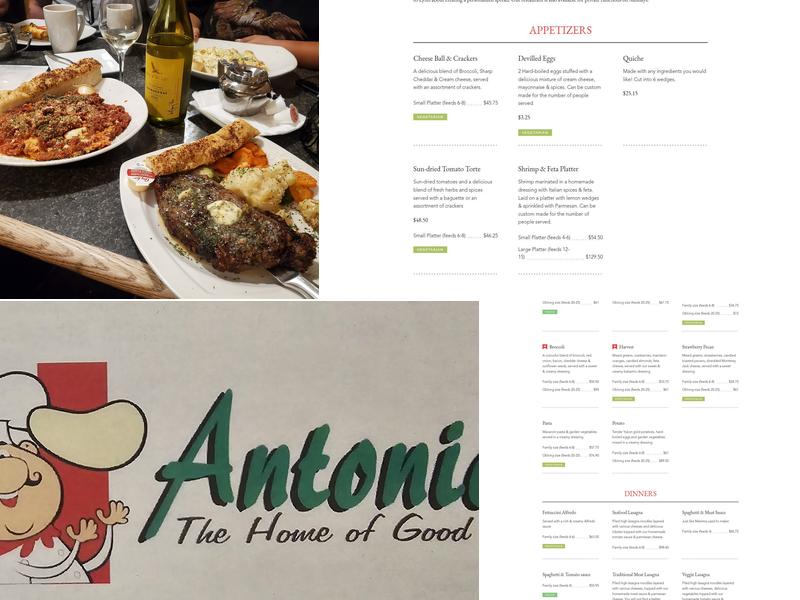 Antonio's Menu