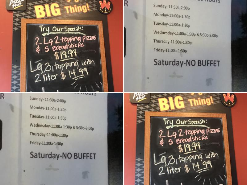 Pizza Hut Menu