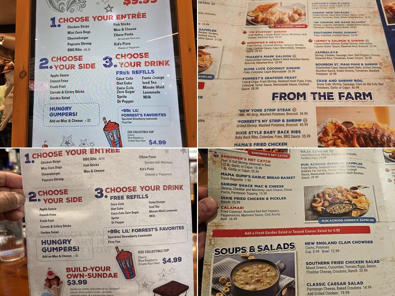 Bubba Gump Shrimp Co. Menu