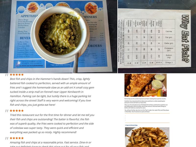 Harry's Fish & Chips Menu