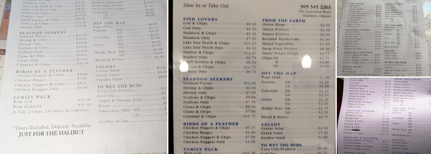 Queenston Fish & Chips Menu