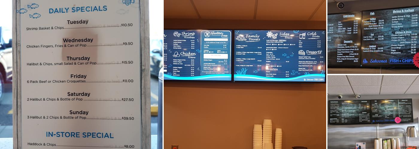Schooner Fish & Chips Menu