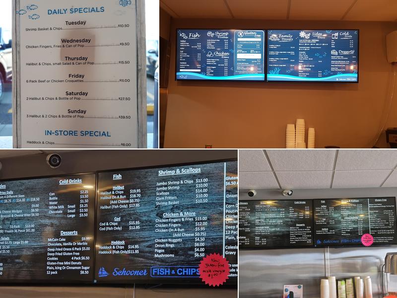 Schooner Fish & Chips Menu