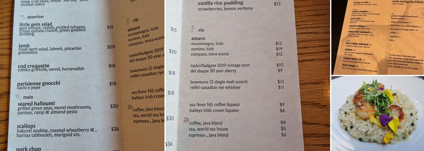 Hop Scotch Dinner Club Menu