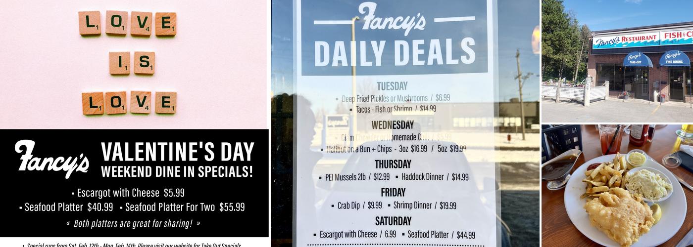 Fancy's Fish and Chips Seafood Restaurant Menu