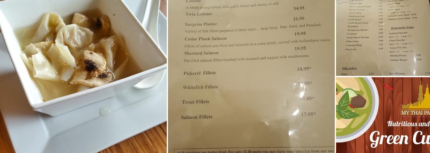 My Thai Palace South End Sudbury Menu