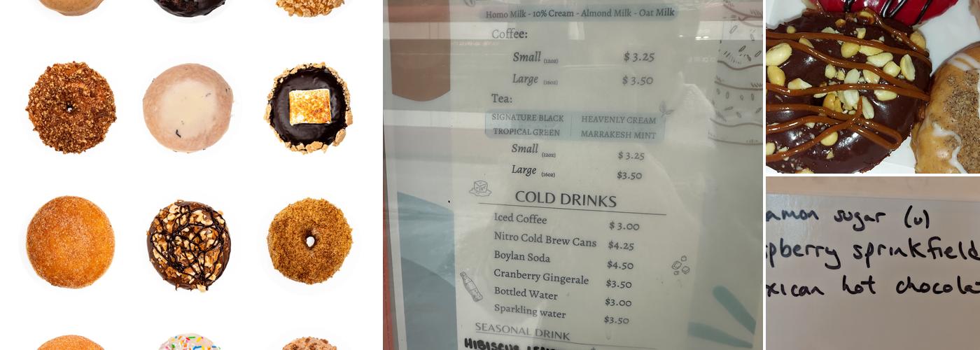 Glory Hole Doughnuts Menu