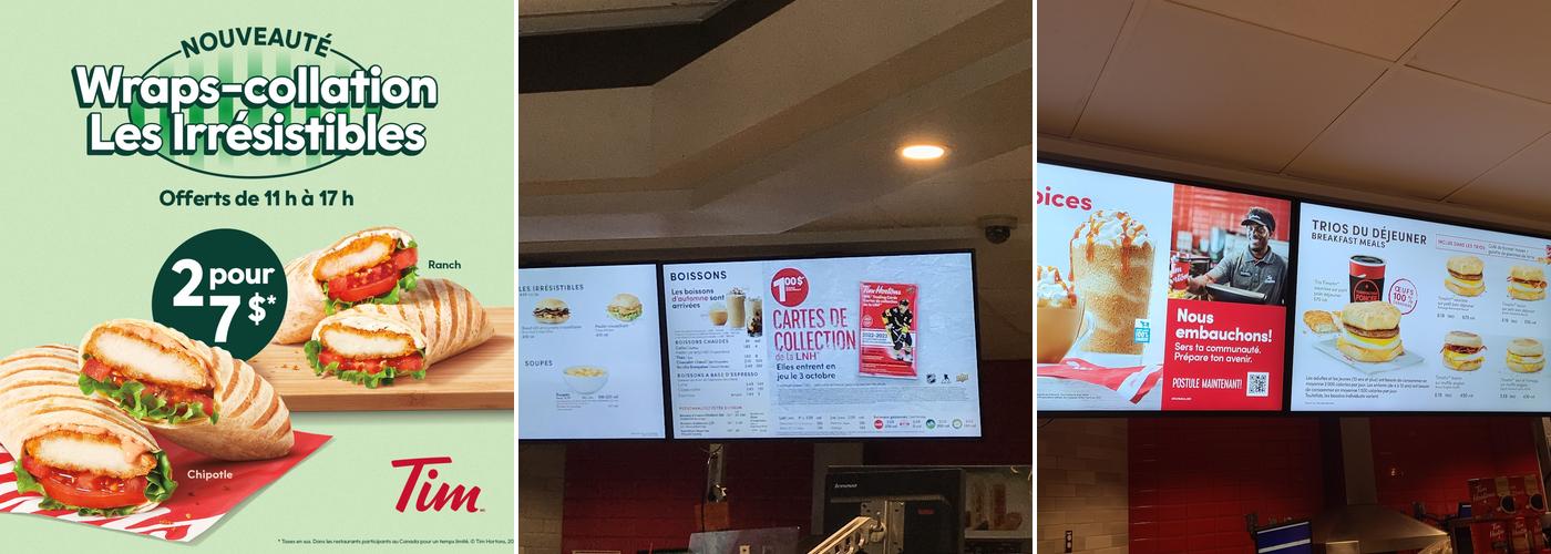 Tim Hortons Menu