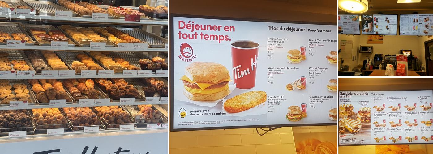 Tim Hortons Menu