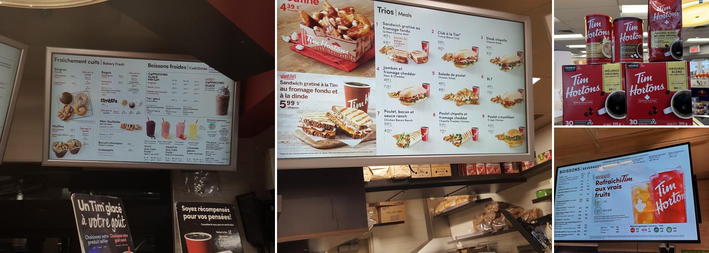 Tim Hortons Menu