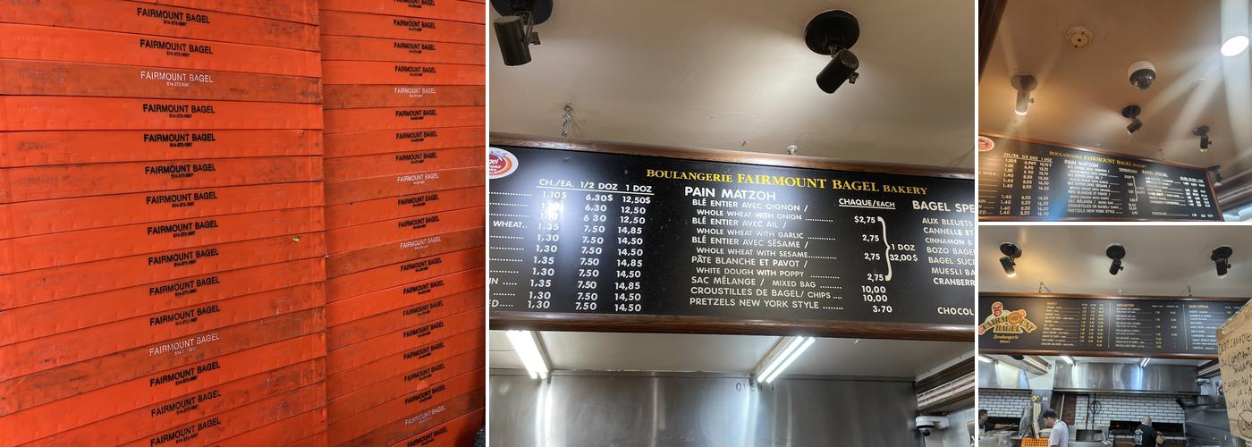 Fairmount Bagel Menu