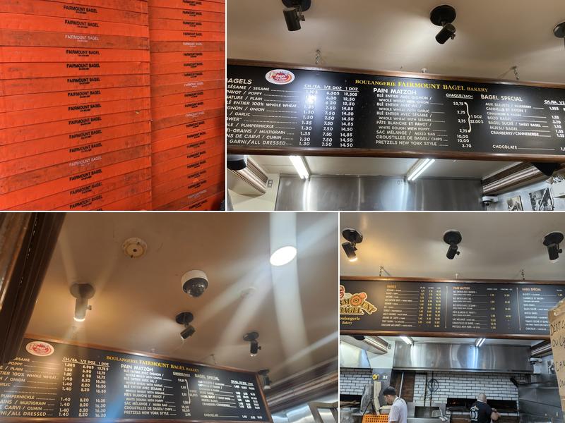 Fairmount Bagel Menu