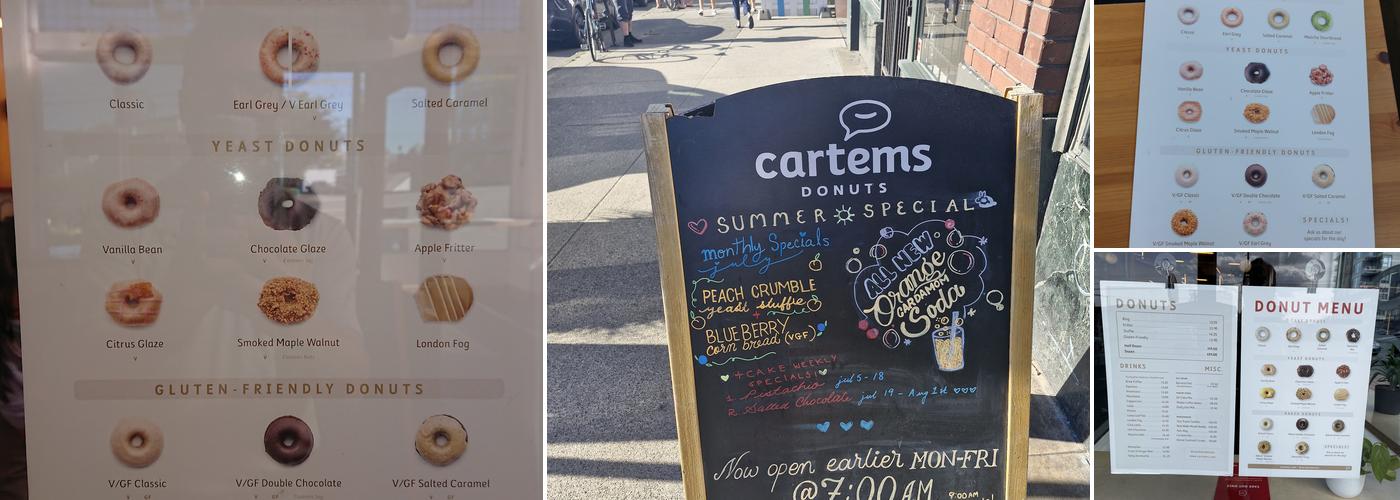 Cartems Donuts Menu
