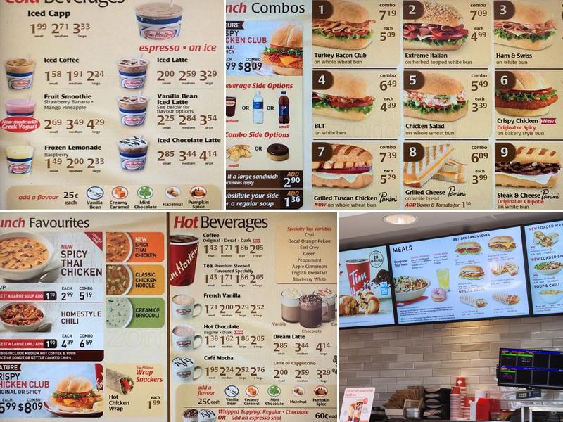 Tim Hortons Menu