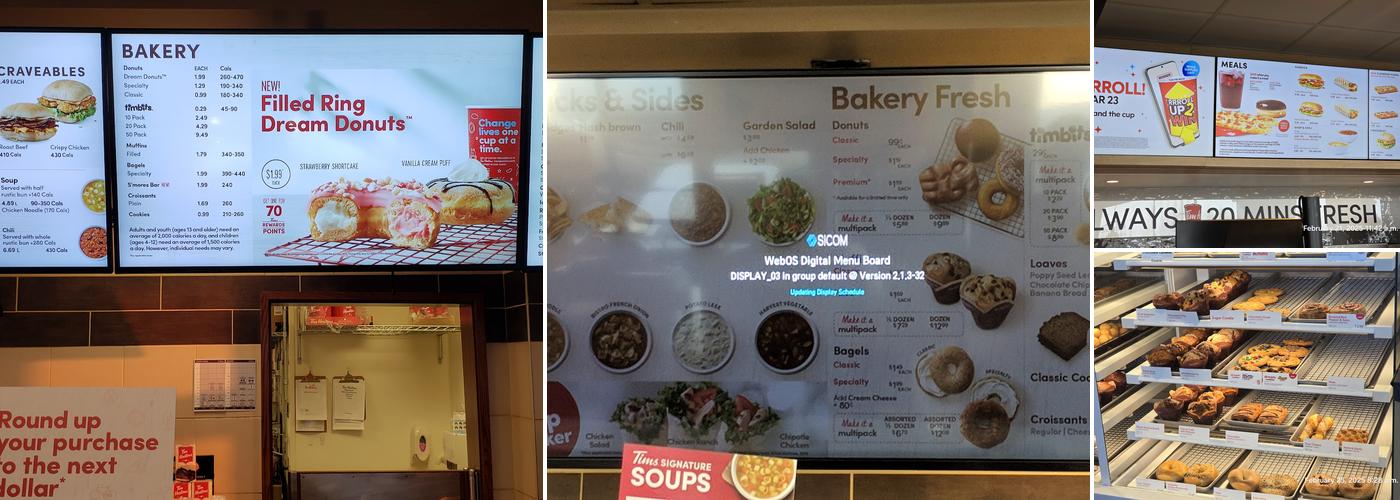 Tim Hortons Menu
