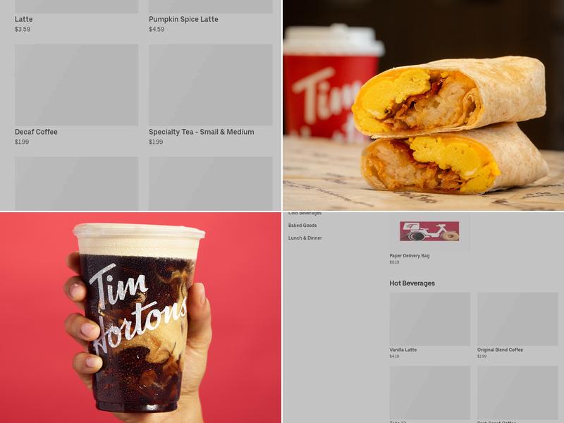 Tim Hortons Menu