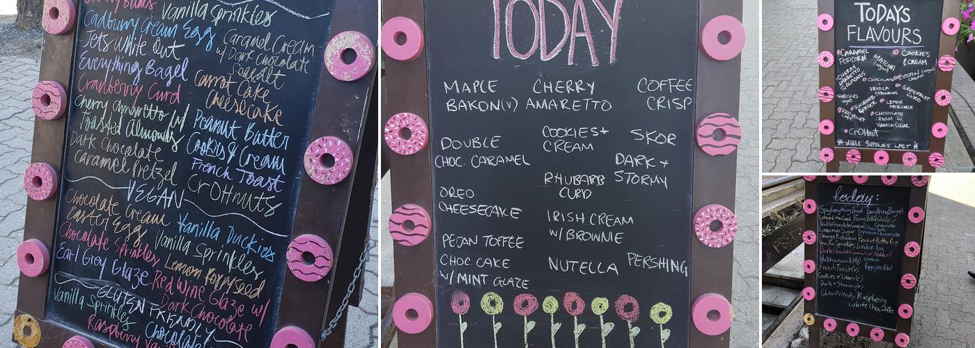 Oh Doughnuts Menu