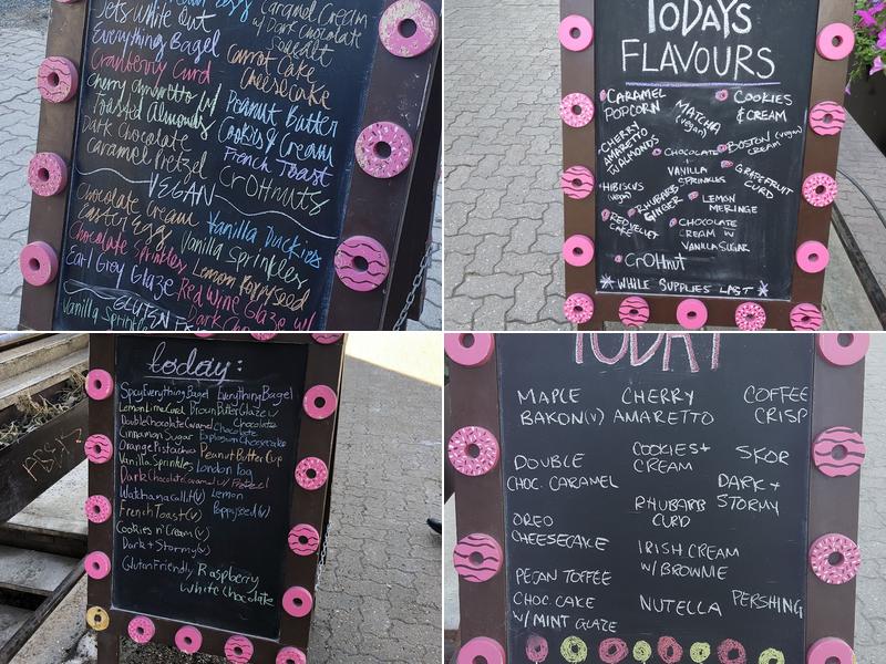 Oh Doughnuts Menu
