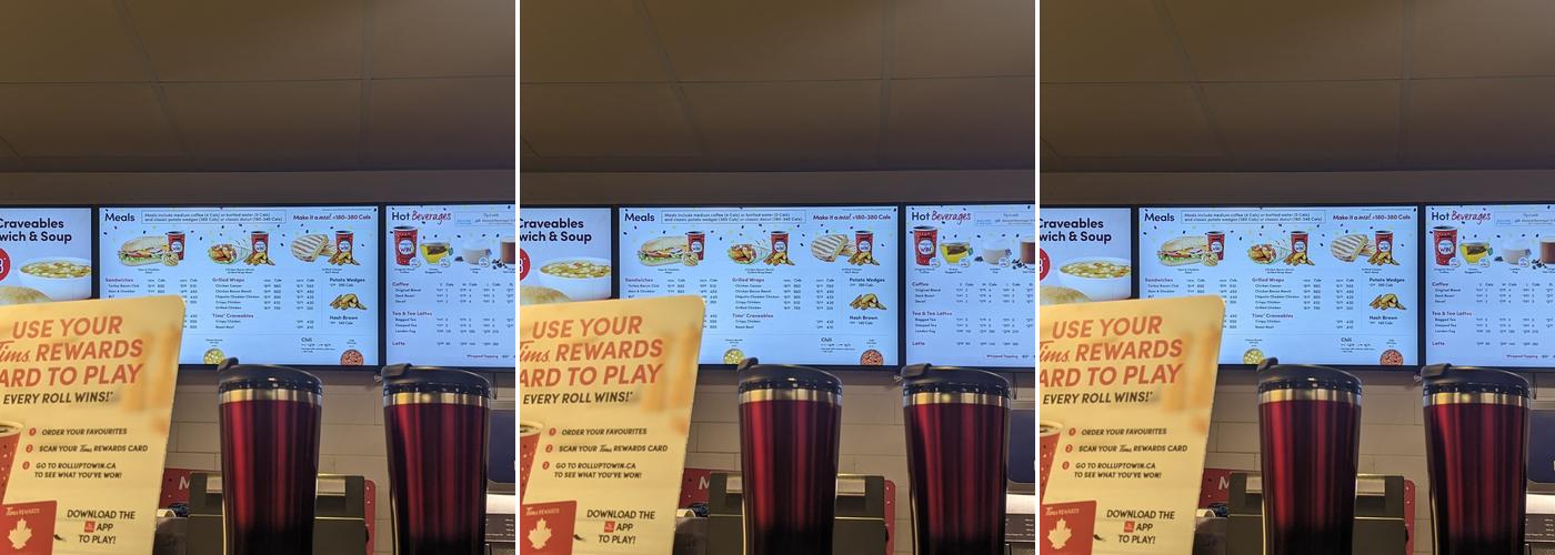 Tim Hortons Menu
