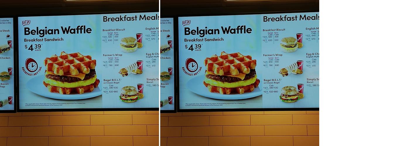 Tim Hortons Menu