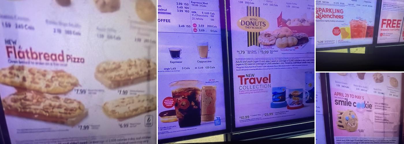 Tim Hortons Menu