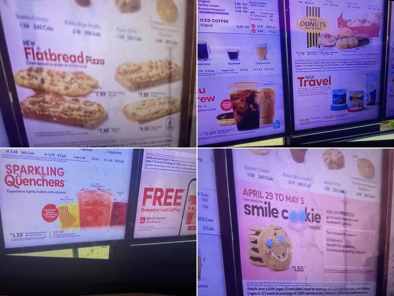 Tim Hortons Menu