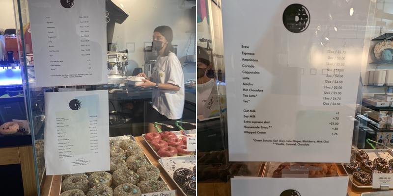 Darkside Donuts Menu