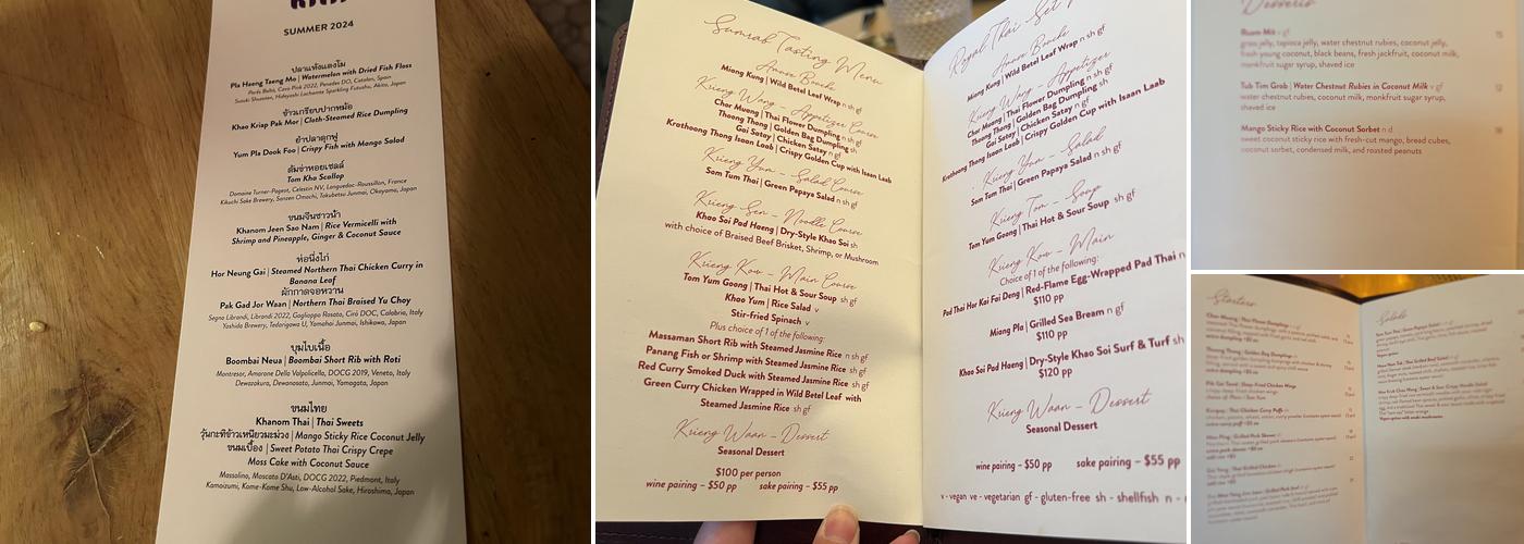 Kiin Menu