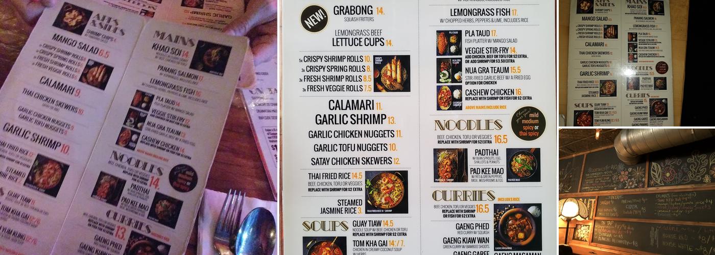 Sukhothai Menu