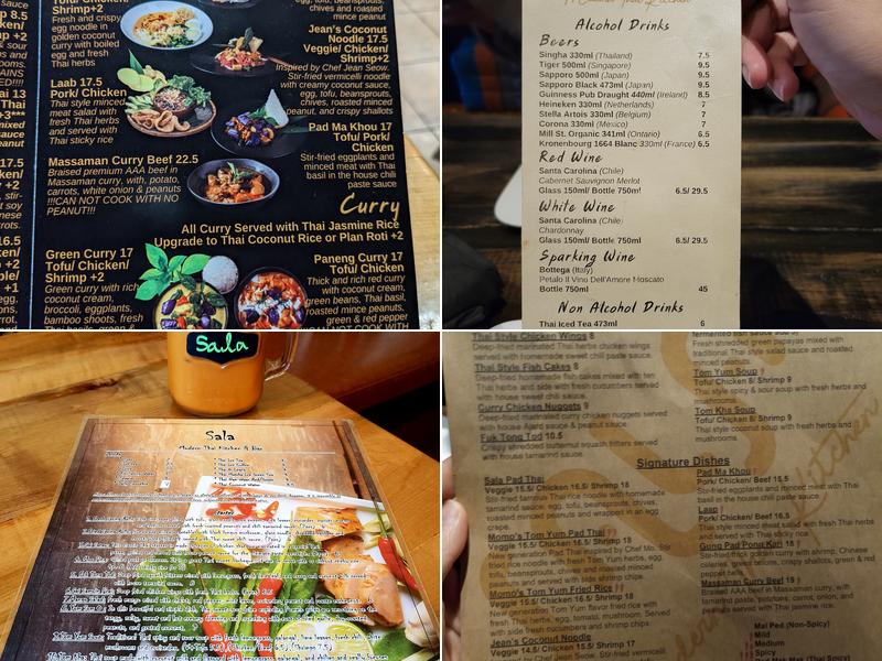 Sala Modern Thai Kitchen (Danforth Ave) Menu
