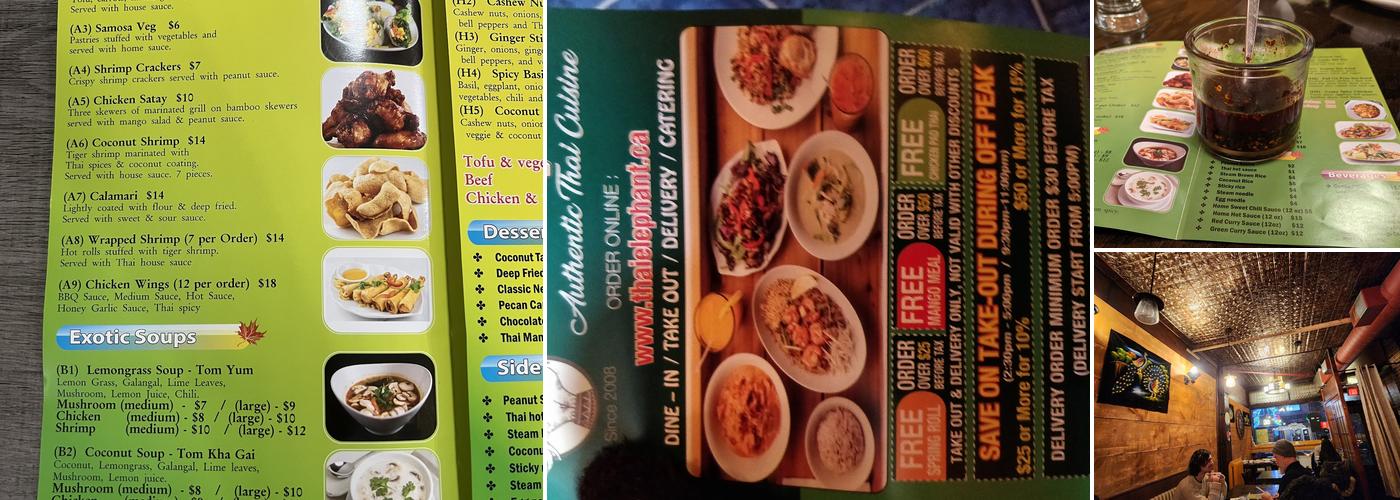 Thai Elephant Menu