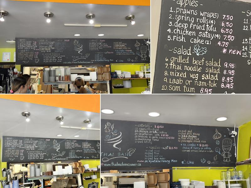 Thai Basil Restaurant Menu