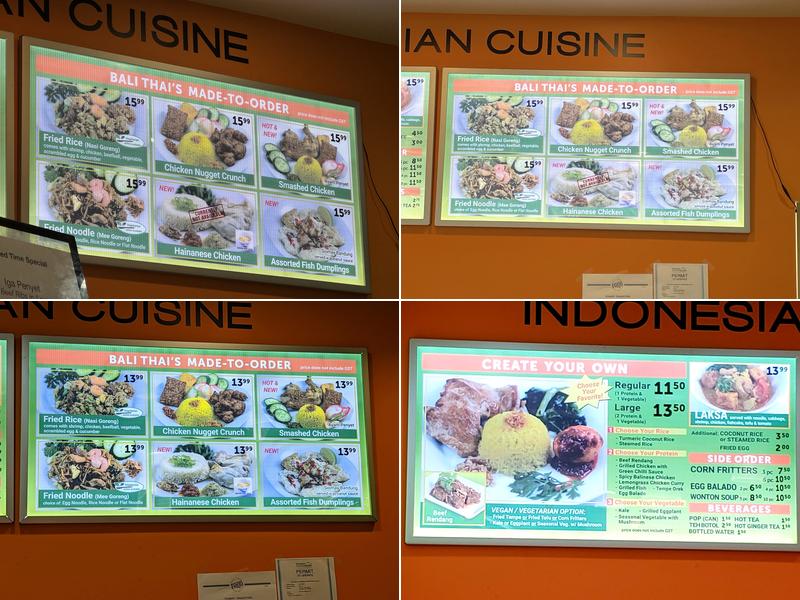 Bali Thai Menu