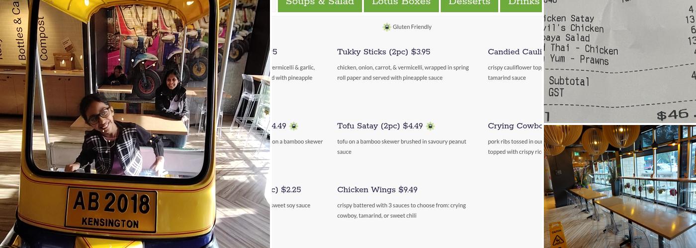 Tuk Tuk Thai - Kensington Menu