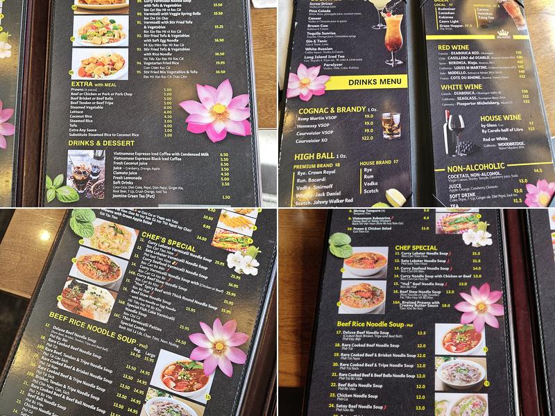 Saigon Rex Menu